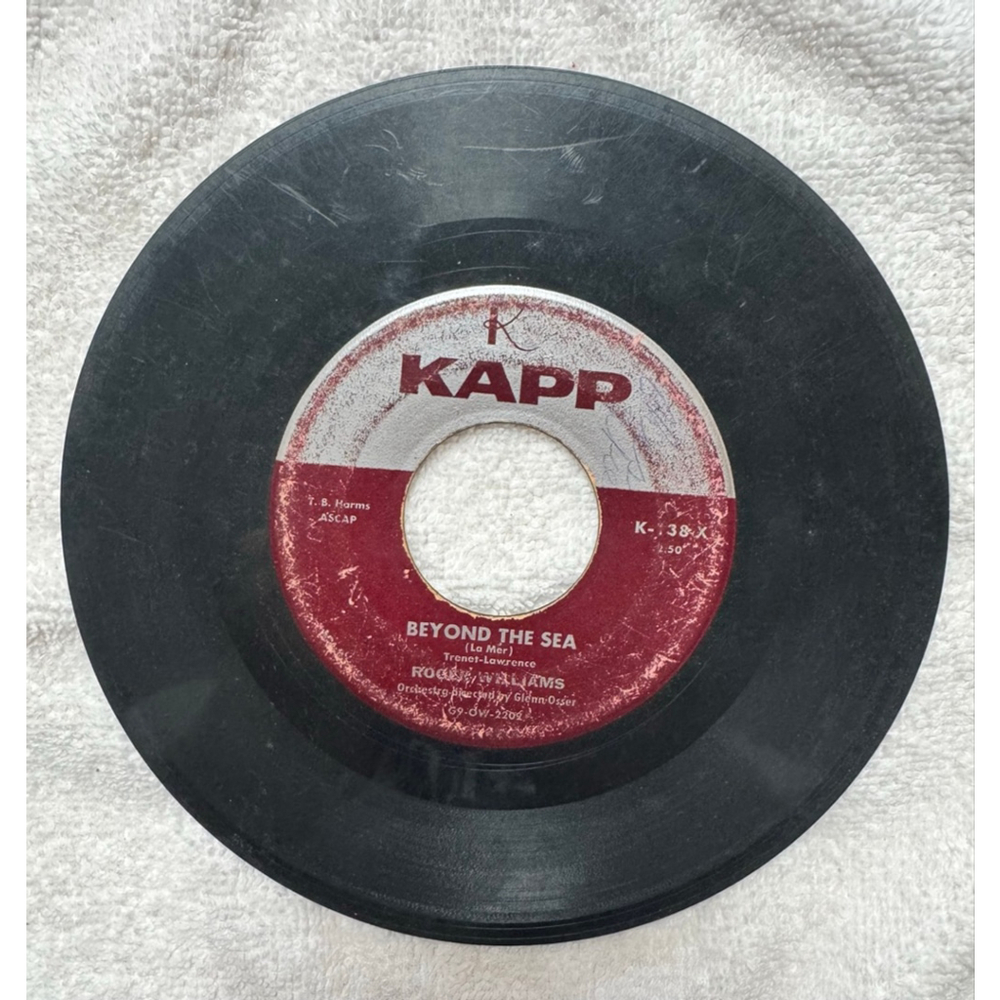 1956 KAPP Records 45 RPM Roger Williams “Beyond The Sea [La Mer]”